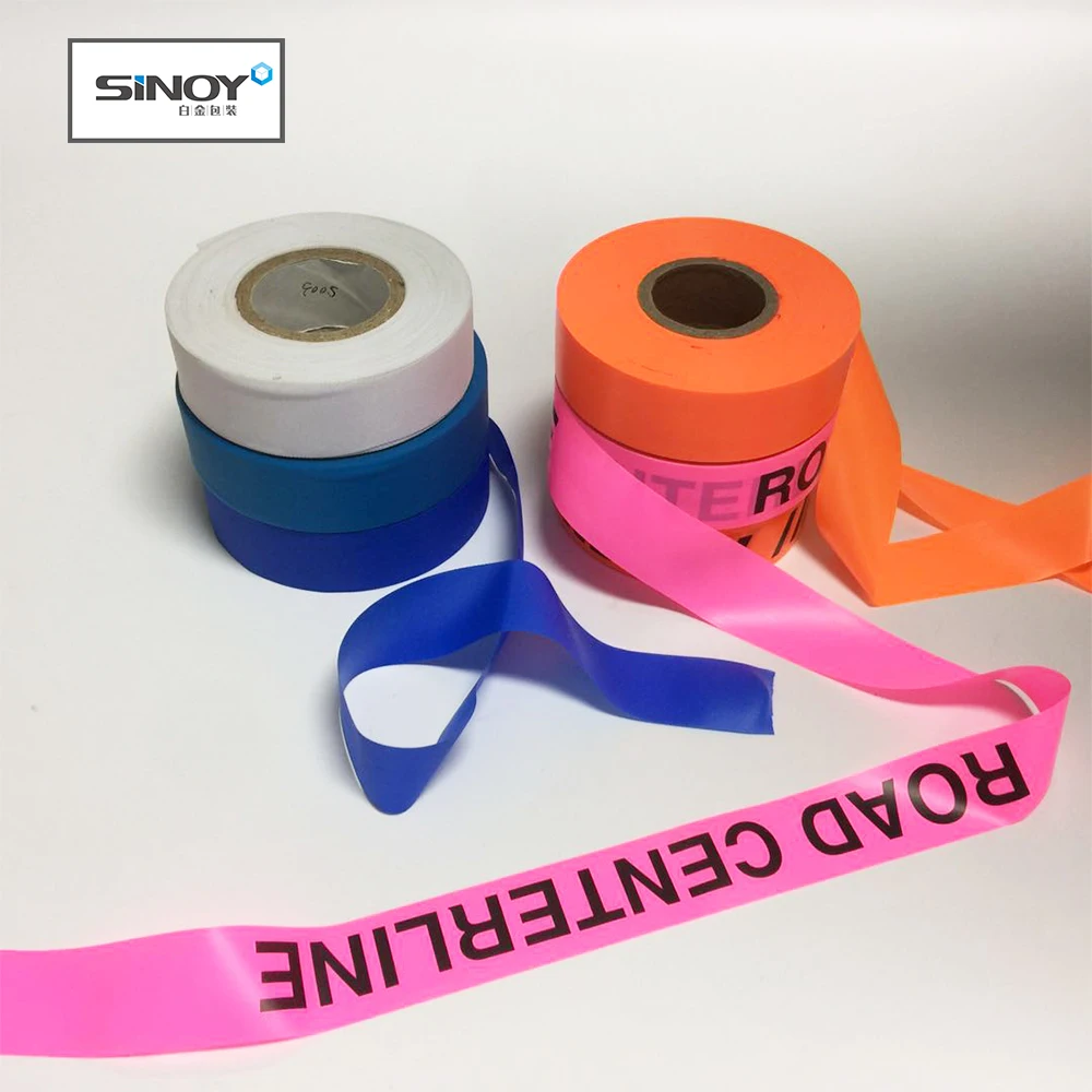 printed PVC stripped dotted flagging tape trail marking tape
