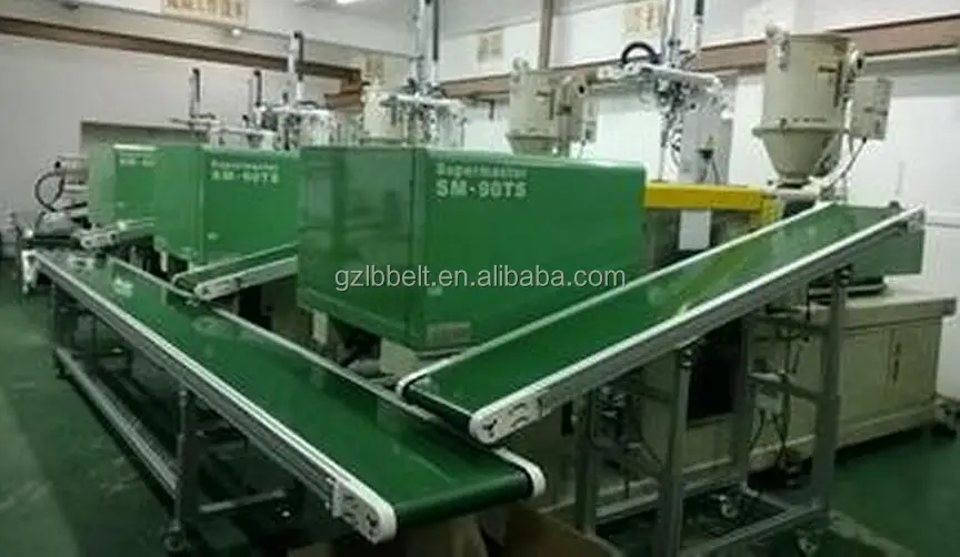 производитель Гуандун оптовая цена антикоррозионные зеленый используется ПВХ / ткань Плоский конвейерная лента