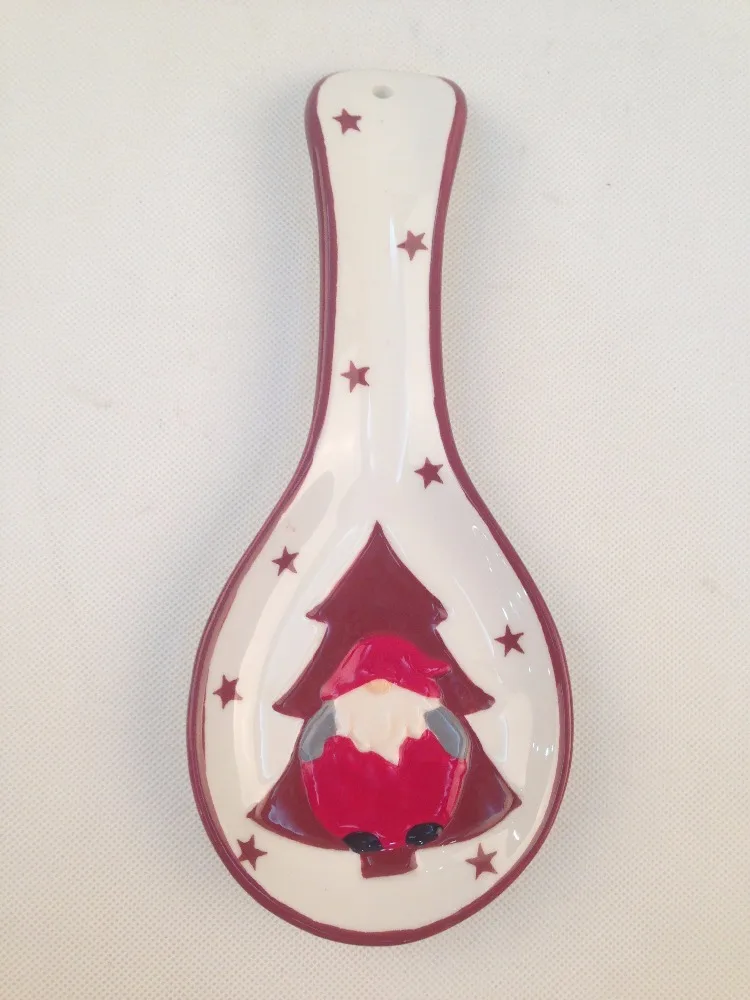 Christmas kitchen ceramic soup spoon holder Size and shape can be customized