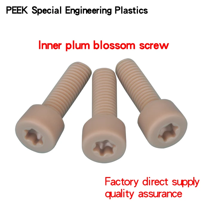PEEK Torx Head Screws Plastic Bolt Screw and Nut