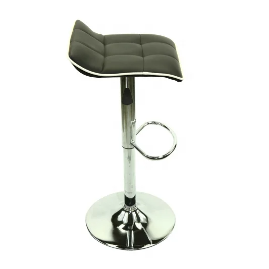 Регулируемый барный стул из искусственной кожи, поворотный металлический барный стул с подставкой для ног