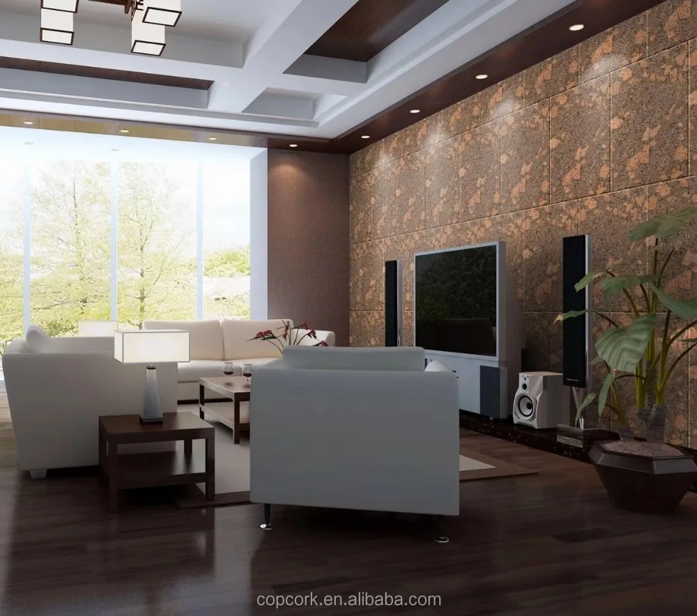 Great decoration with cork wall panels
