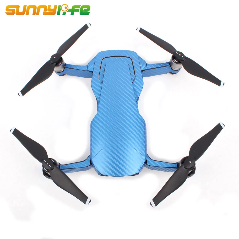 Sunnylife Waterproof PVC Carbon Grain Graphic Stickers Full Set Skin Decals for DJI MAVIC AIR