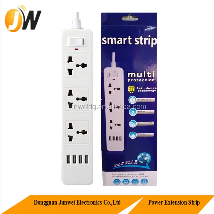 Desktop Power Strip Universal Extension Socket Outlet Multiple USB Socket