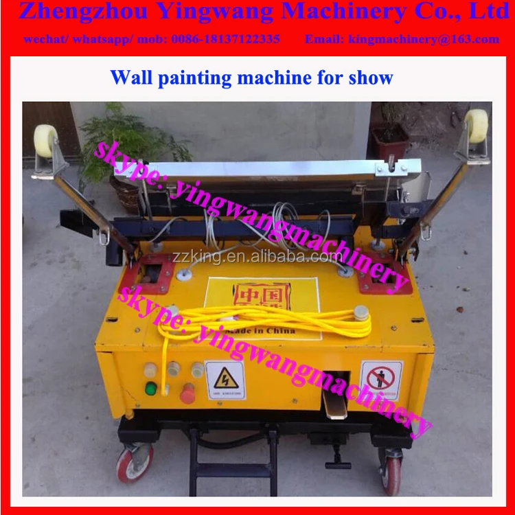 Stainless steel cement gypsum mortar rendering machine for wall