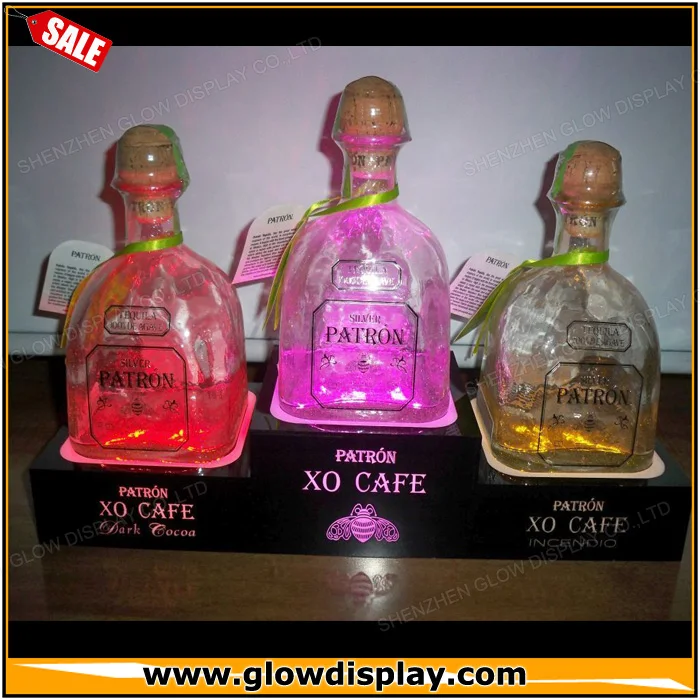 Patron Tequila triple bottle lighted glorifier
