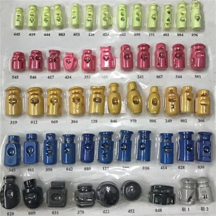 Plastic stopper garment hat cord lock Spring rope lock hook buckle for bag