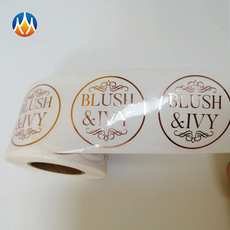 custom business logo shrink wrap circle labels circle round clear self adhesive vinyl stickers