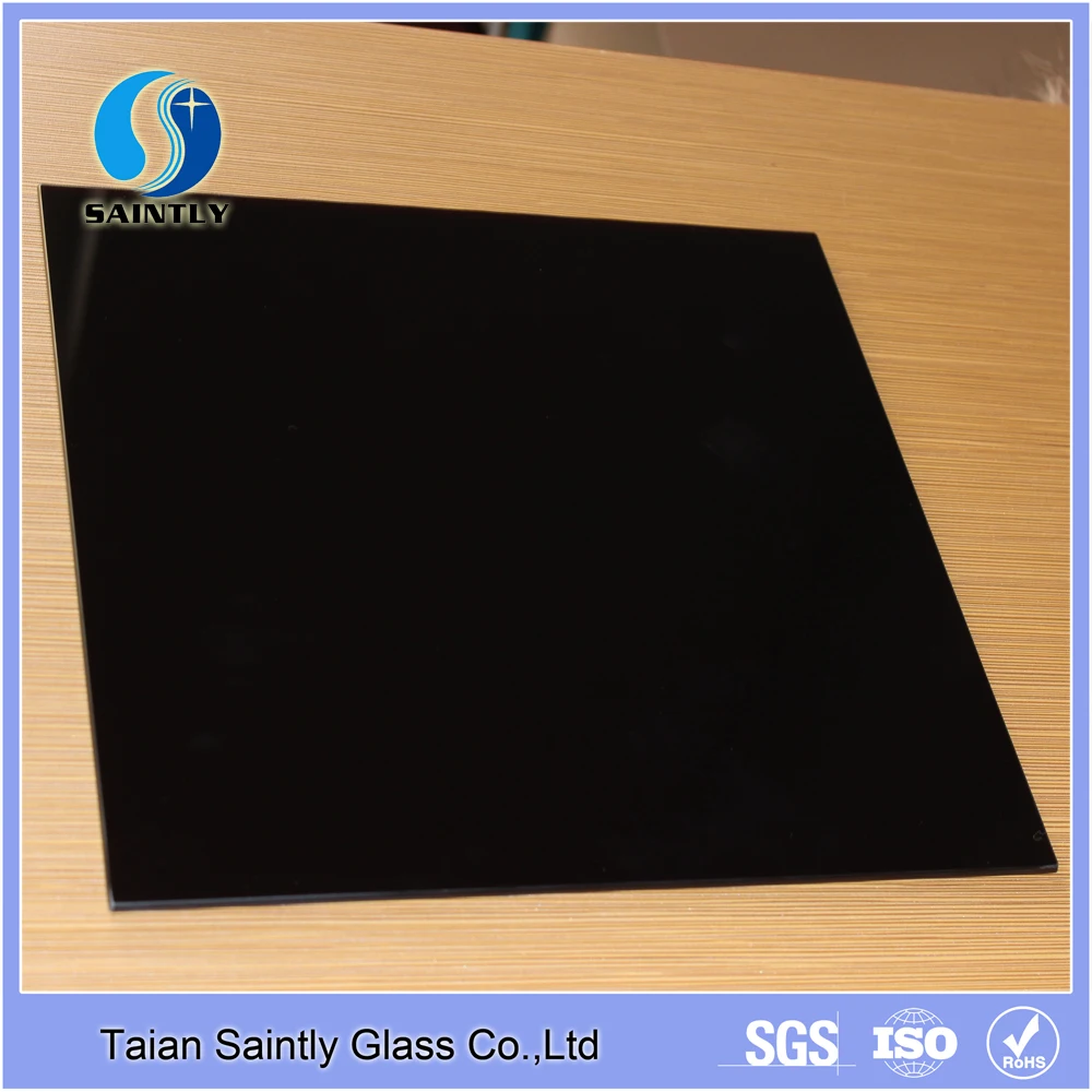 5mm 6mm black tempered glass kitchen splashback
