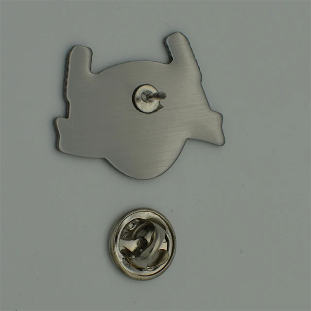 Custom Logo Offset Printed Stainless steel Lapel Pin With Epoxy