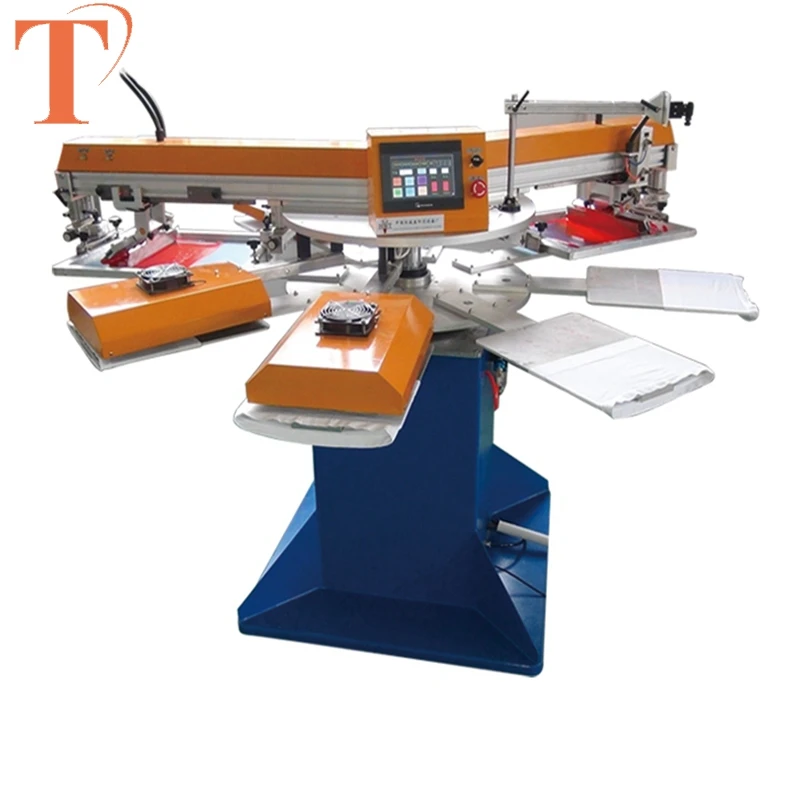 automatic silk flat screen printing machine for t shirt
