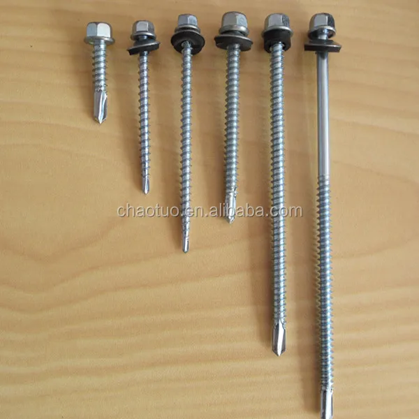 
Лидер продаж 2021, самосверлильные винты с шестигранной головкой и шайбой EPDM 