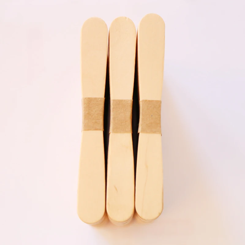 wholesale  printed logo birch round edge wood ice cream sticks