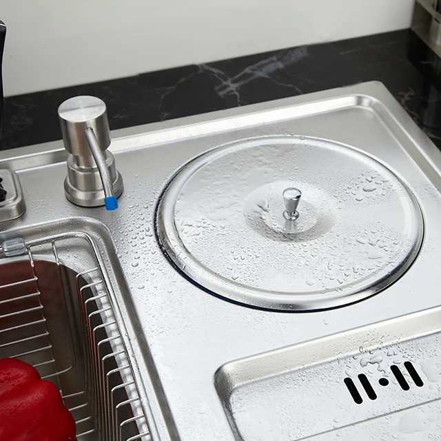 Портативный Нержавеющая сталь двойной чаша Многофункциональный дома овощи стиральная кухня раковина тщеславия