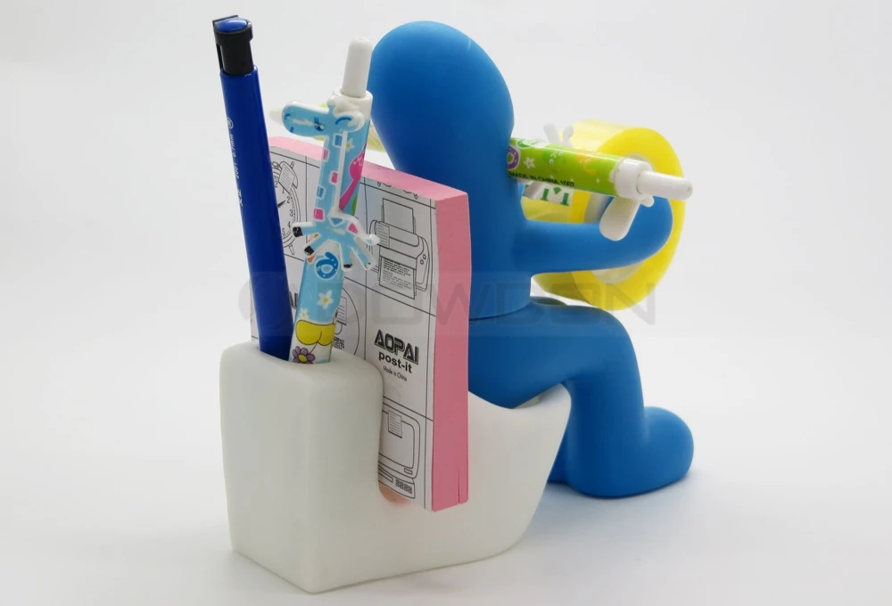 Funny Deco Desk Accessory Office Supply Tape Dispenser Pen & Memo Holder Paper Clip Storage