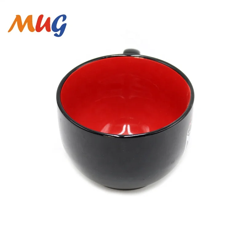 Big capacity customization logo color glaze Ceramic stoneware soup mug
