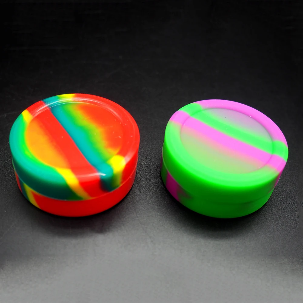 Оптовая продажа пищевых продуктов 3 мл 5 мл 7 мл силиконовые банки dab восковые силиконовые контейнеры