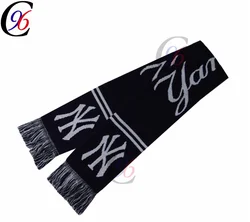 Woven crochet football fan sport scarf