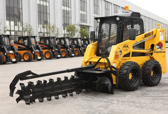 Hot Sale Chinese WS50 Skid Steer Loader with Sweeper for rental