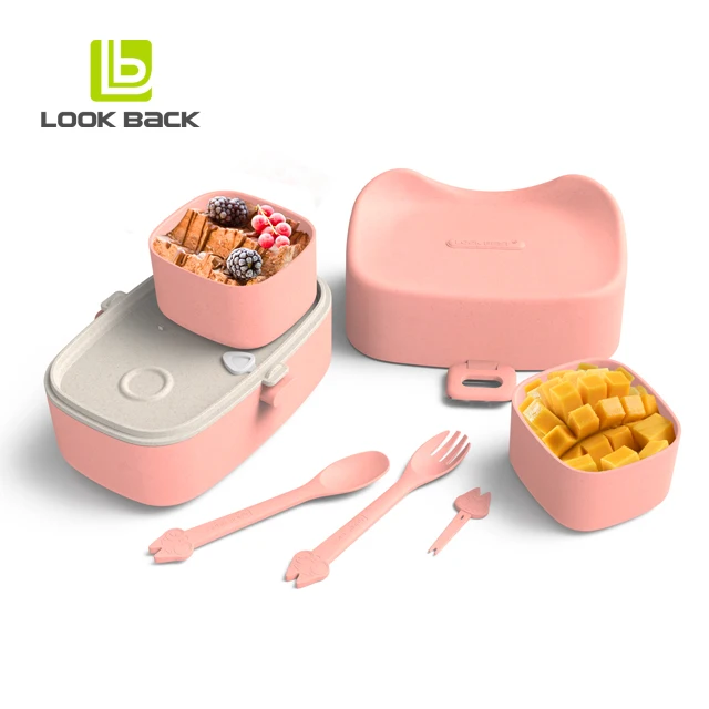 New Arrival Modern Style Microwave Safe Plastic Bento Lunch Box Fresh Food Storage Box for Kids Students Office Use