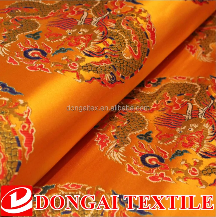 High-grade tapestry satin fabric silk fabric Dragon robe