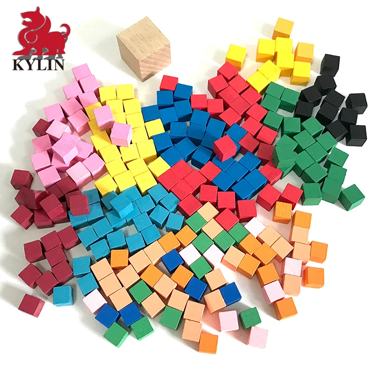 
8*8*8mm Kids domino cube toys wooden building blocks Wood colorful cubes and wooden toys educational  (62188766527)