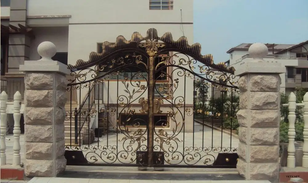 Modern Wrought Iron Gate Design Forged Wrought Iron Gate for Sale