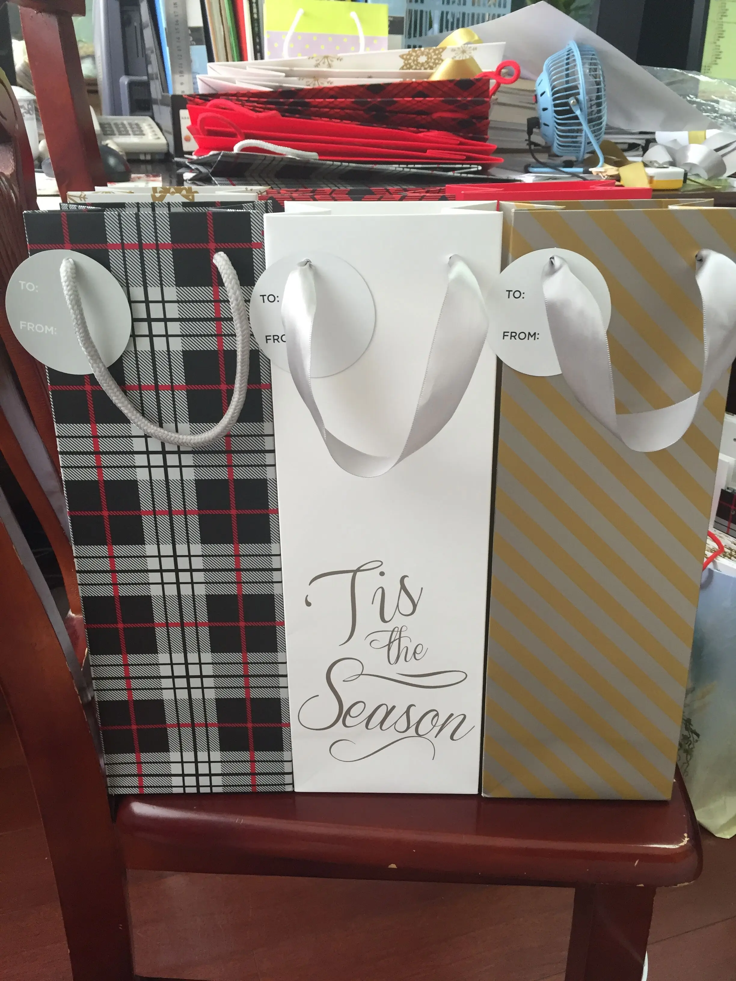 Cute Paper Carrier Bag/paper packaging wine bag/Christmas paper bag for Christmas day