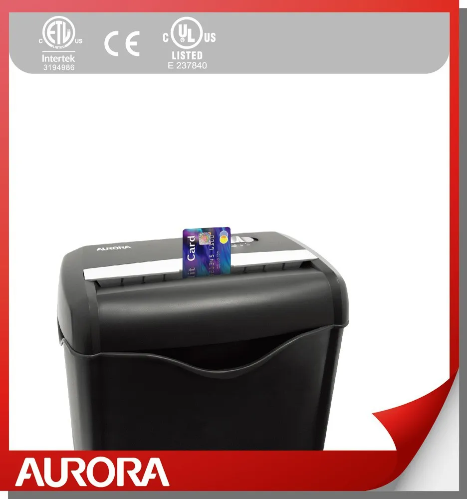 Машина для измельчения пластиковой бумаги Aurora AS662C, 6 листов (A4) поперечной резки 5x47 мм, легкая машина для измельчения для дома и офиса
