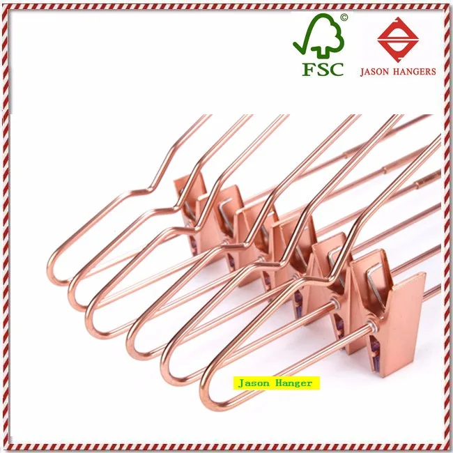 MH086 под заказ розовое золото металлическая медная проволока вешалка для одежды с зажимами