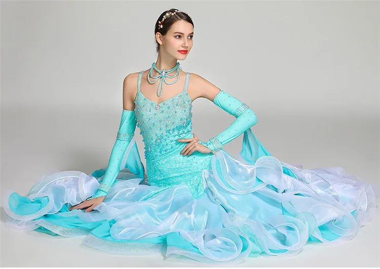 2019 New Design Women Dance Wear Ballroom Competition Dress