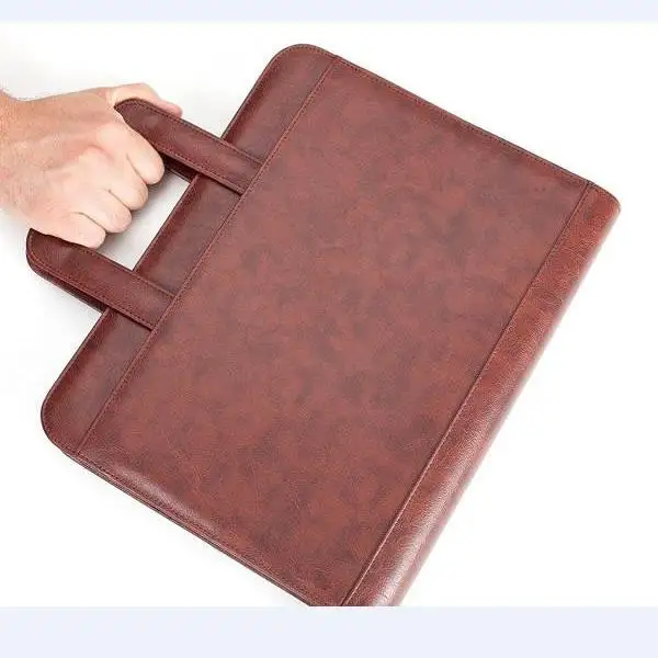Professional Business Padfolio Portfolio Briefcase Style Organizer Folder With Handles Notepad 3 Ring Binder