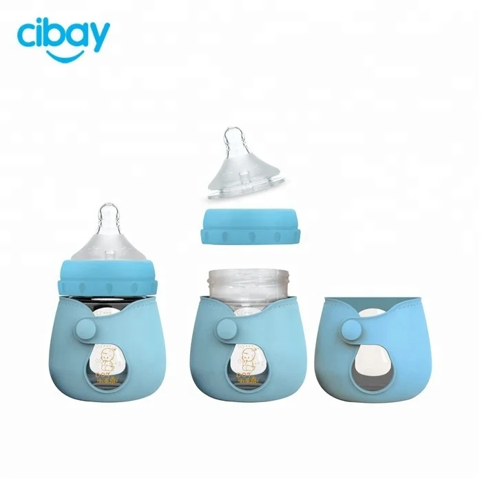 
silicone baby bottle manufacturer Bpa free easy to clean silicone baby feeding bottle 