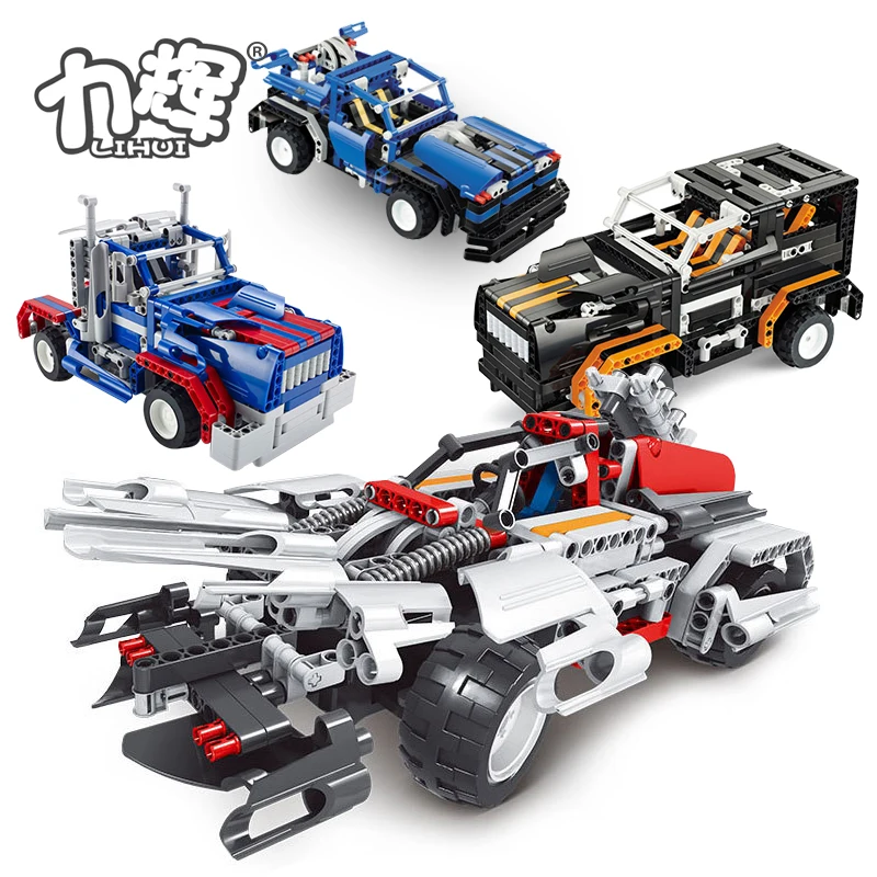 
2 in 1 rc building block car rechargeable remote control kit brick toy cool design 