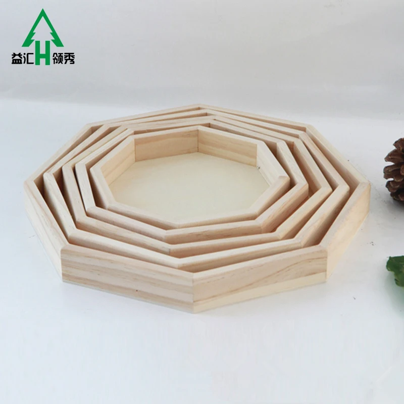 
Big Customers Cooperation Unfinished Wooden Tray 