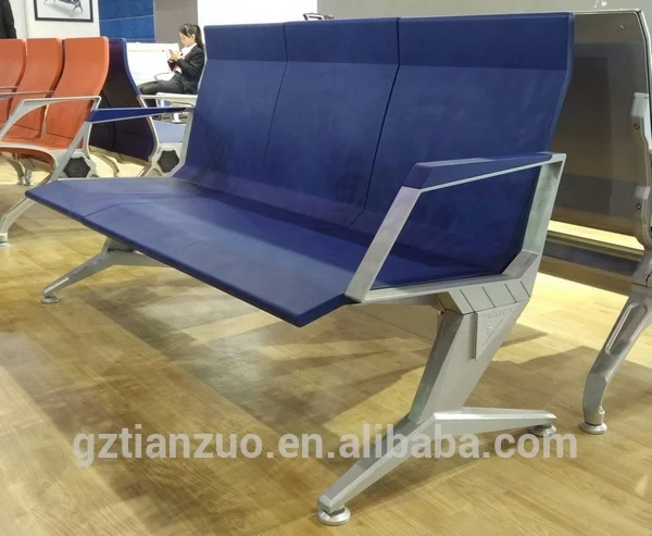 
Heavy Duty 3-Seater Public Area Polyurethane PU Foam Bench for Airport 