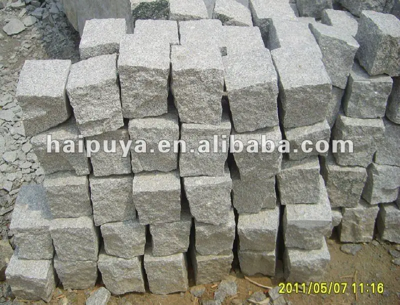
 серый брусчатка из гранита кубов  