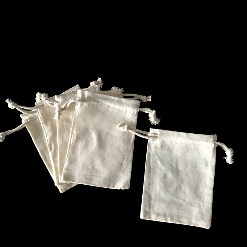 В наличии, муслиновые подарочные мешочки на шнурке 3x4 дюйма, чайные пакетики из органического хлопка