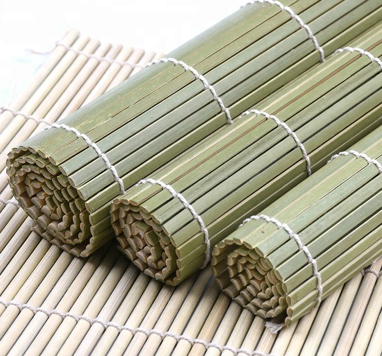 
 2021 Бамбуковый Коврик для суши, зеленые инструменты для суши, многоразовый набор для приготовления бамбуковых суши, экологически чистый коврик для суши  