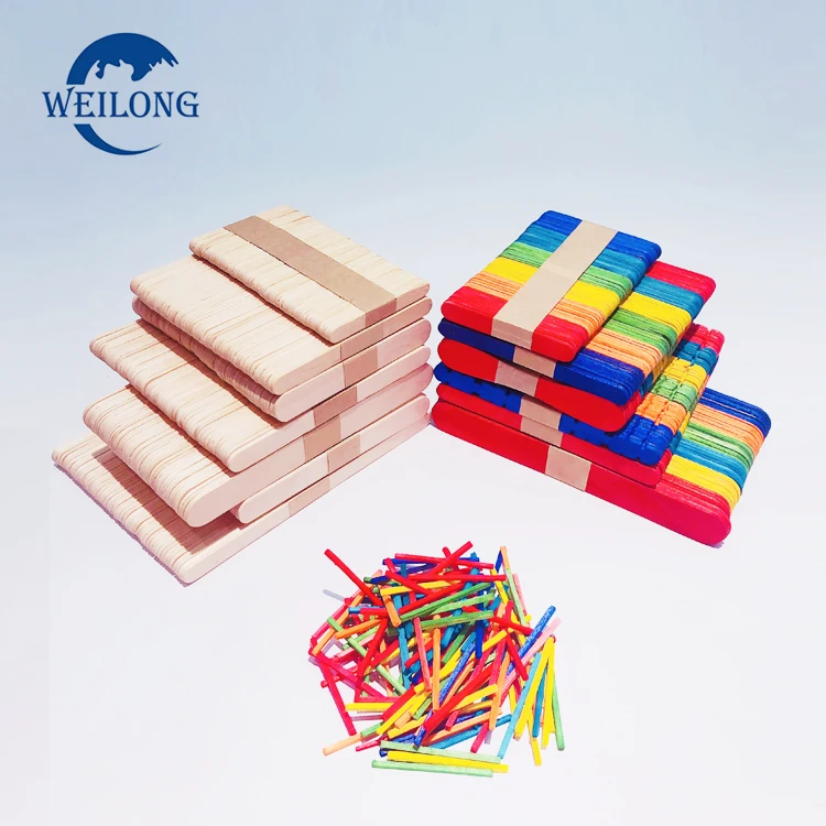 Wooden ice cream stick crafts made in China artminds wooden popsicle stick