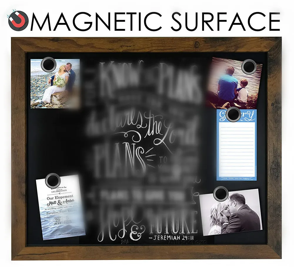 Caoxian Hi Home Rustic Wood Premium Surface Magnetic Chalkboard