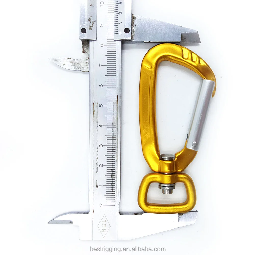 7075 Pull Aluminum Oxidation 1 Inch Snap Hook Swivel Carabiner Custom Logo Hook Straps