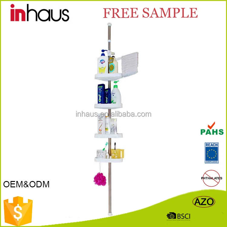 
Bathroom accessories wall mounted towel shower shelf adjustable stainless steel bathroom corner shower rack 