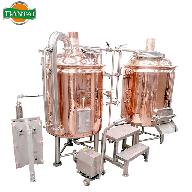 Tiantai 200L 2HL ss steam three vessel semiauto beer pilot plant