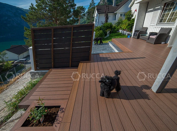 Wpc Composite Wood Outdoor Waterproof Solid Decking Embossed Flooring 140*22.5mm