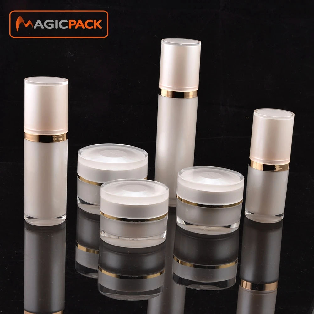 Plastic Eco-friendly design luxury 15ml white cosmetic packaging