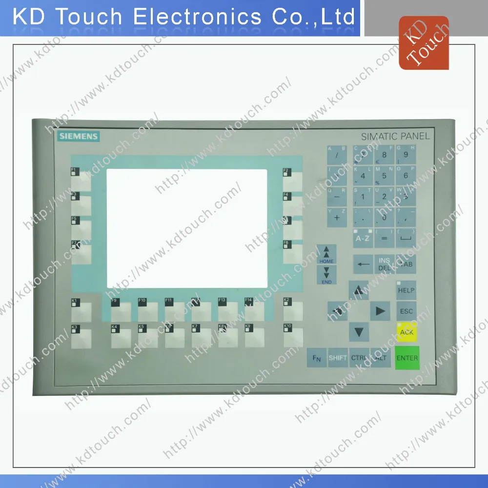 Custom Siemens membrane control keypad with plastic panel