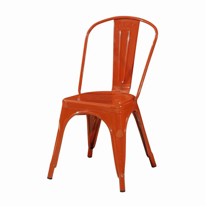 Металлические обеденные стулья в стиле бистро, кафе, отеля, ресторана, оптовая продажа, штабелируемые металлические стулья