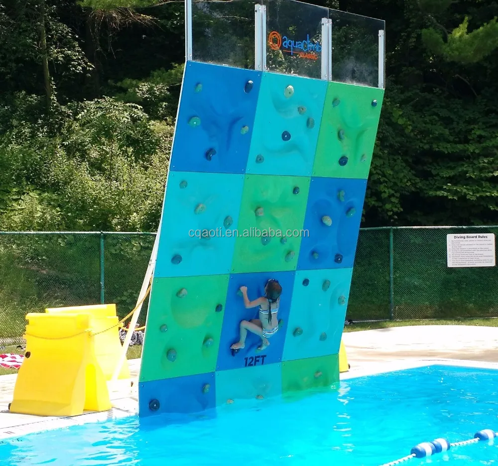 Плавательный бассейн стена для скалолазания