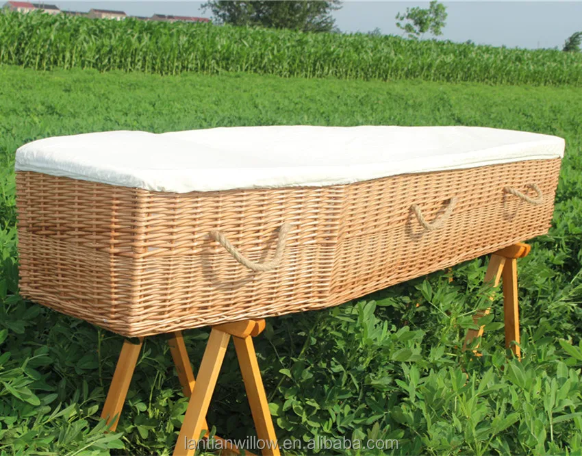 Natural hand-made wicker coffin WC1704T